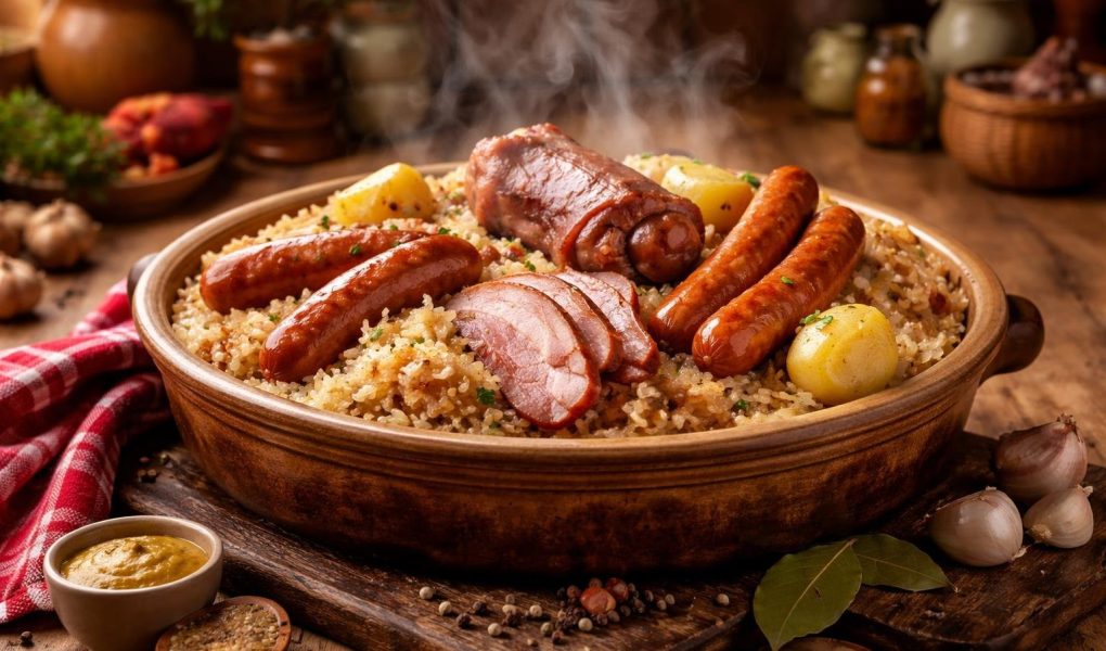 table-bois-choucroute-traditionnelle-alsacienne