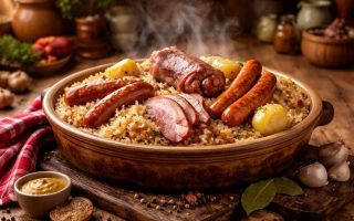 table-bois-choucroute-traditionnelle-alsacienne