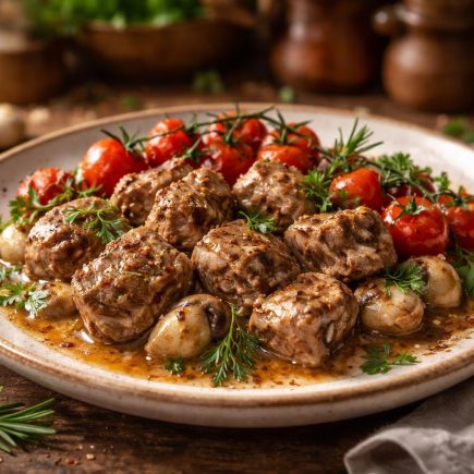 veau-bocconcini-herbes-tomates-ceramiques