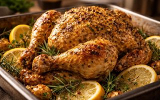 poulet-dore-herbes-citron-cuisine