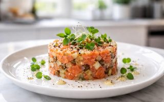 tartare-saumon-fume-herbes-assiette-blanche