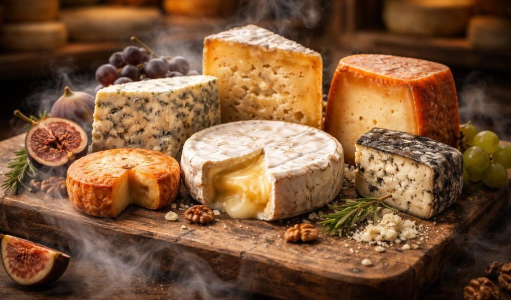 fromages-artisanaux-planche-bois-rustique