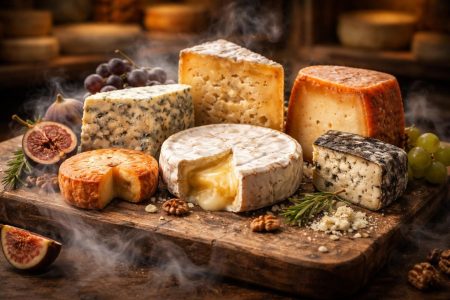 fromages-artisanaux-planche-bois-rustique