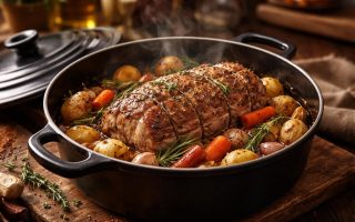 cocotte-fonte-roti-veau-legumes