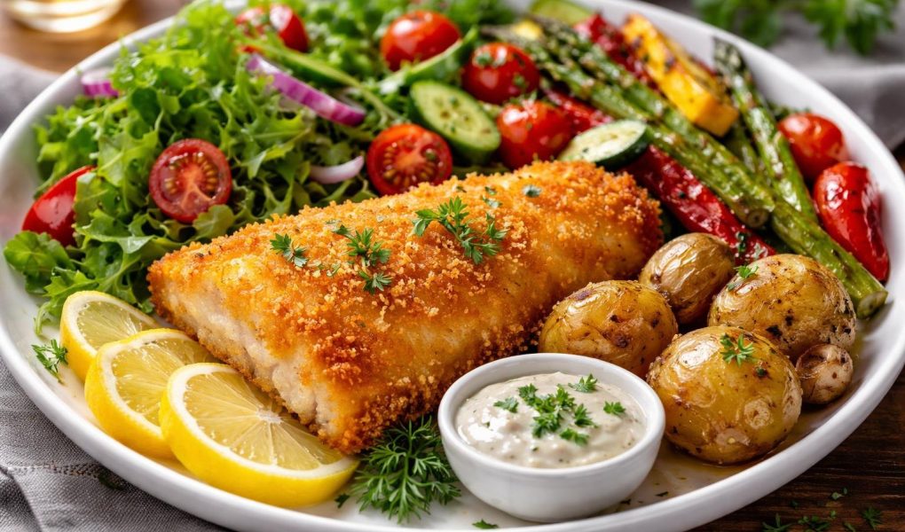 poisson-pane-legumes-salade-citron