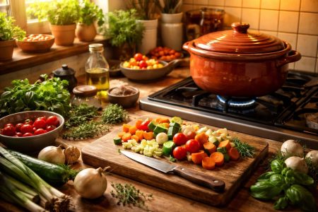cuisine-chaleureuse-cocotte-legumes-herbes